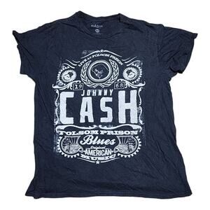 Johnny Cash Folsom Prison 1968 T-shirt Black Size Medium M